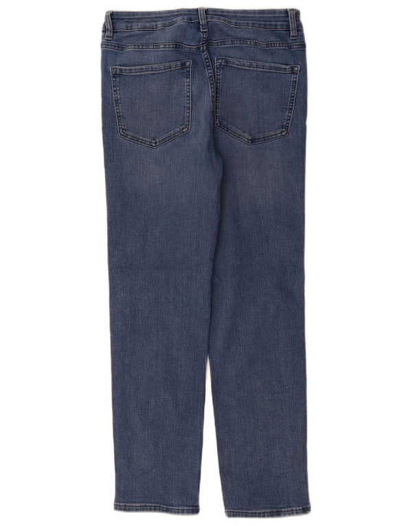 Marks & Spencer Damen Straight Jeans UK 12 Medium W30 L29 Blaue Baumwolle