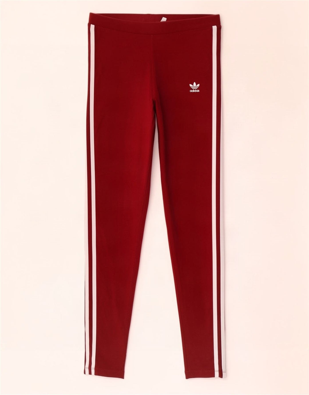 Adidas Damen Leggings UK 10 Small Maroon Cotton