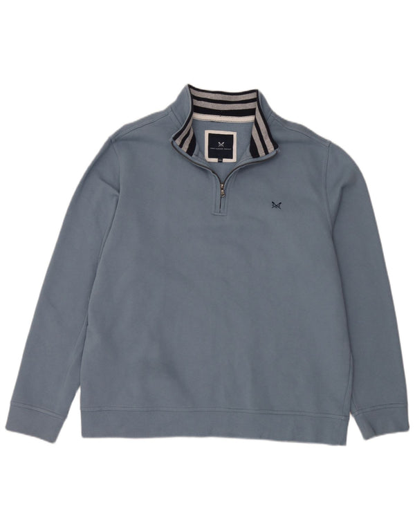Crew Clothing Herren-Sweatshirt mit Reißverschluss, 3XL, Blau, Baumwolle
