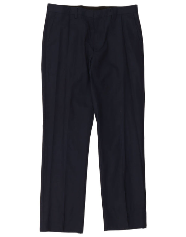 Calvin Klein Mens Straight Suit Trousers UK 38 Medium W32 L31 Navy Blue