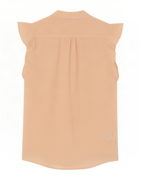 Oasis Damen Kurzarm-Hemdbluse UK 10 Small Rosa Polyester