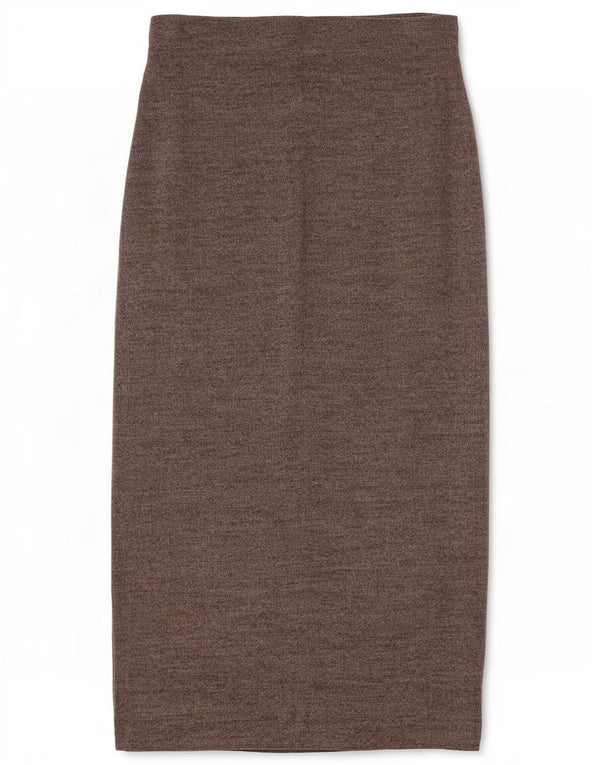 Zara Damen Midirock mit hoher Taille, Größe S, Größe 26, braun, Baumwolle