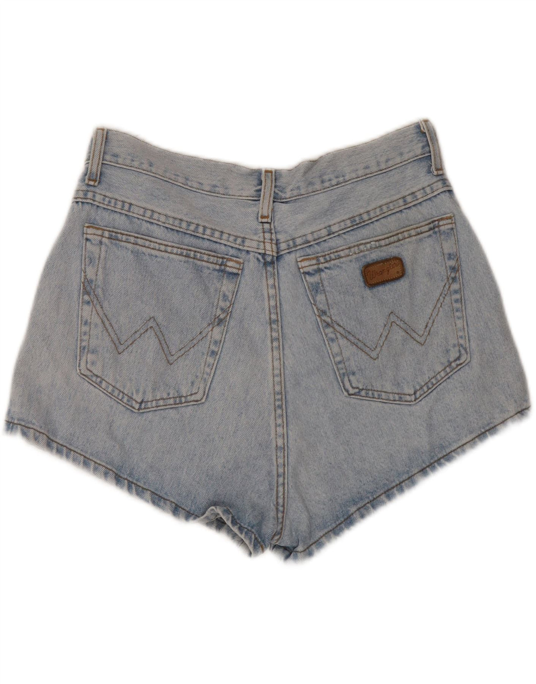 WRANGLER Womens High Waist Denim Shorts W32 Large Blue Vintage Wrangler and Second-Hand Wrangler from Messina Hembry 