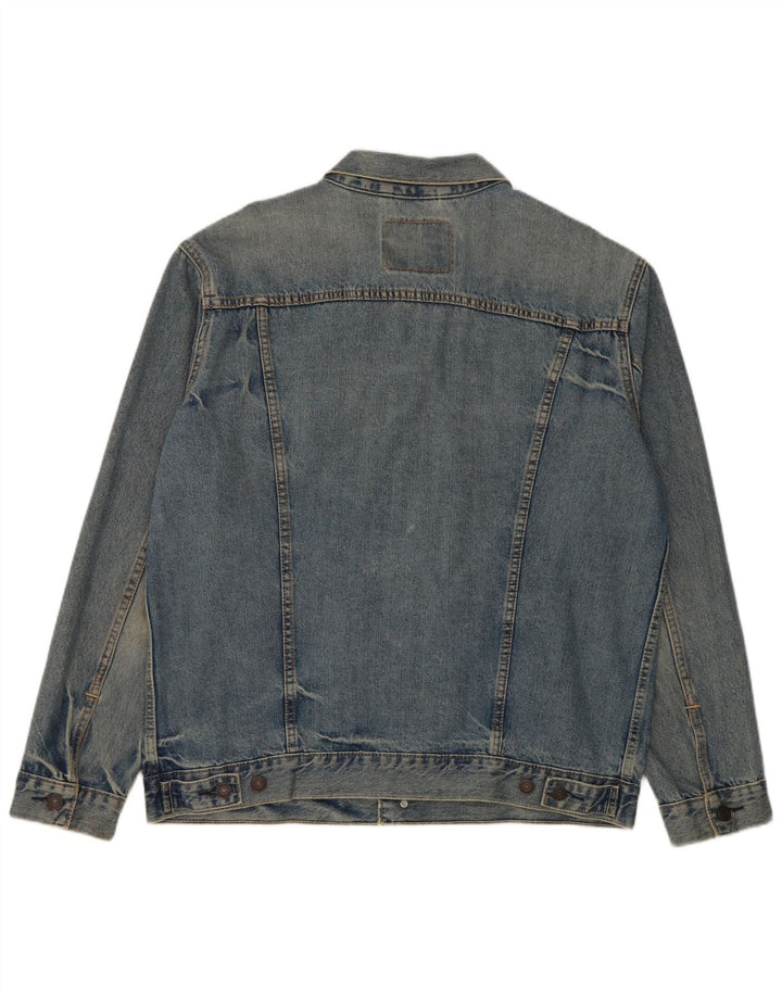 Levi's Herren Jeansjacke UK 42 XL Blaue Baumwolle