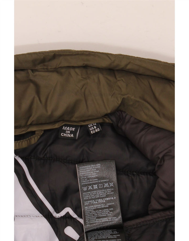 Superdry Damen Wattierte Jacke UK 12 Medium Khaki Nylon