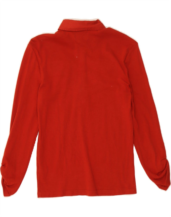 CHAPS Womens Petite Pullover Shirt Blouse UK 10 Small Red Cotton Vintage Chaps and Second-Hand Chaps from Messina Hembry 