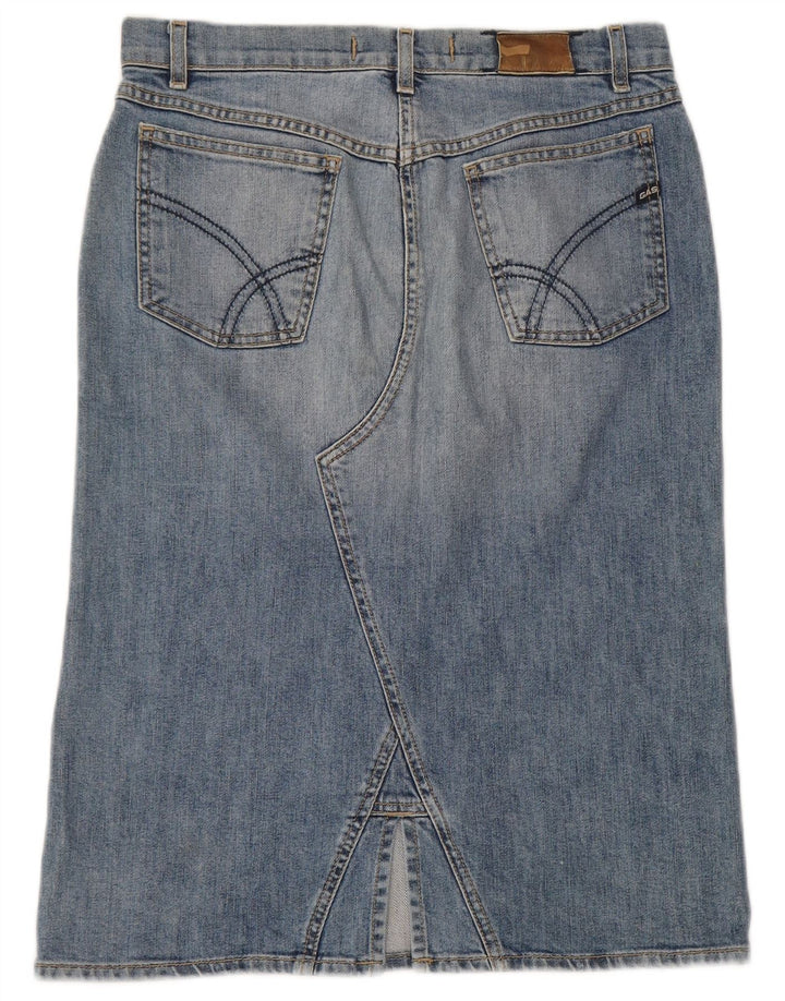 Gas Damen-Jeansrock, Größe S, Größe W28, Blau, Baumwolle