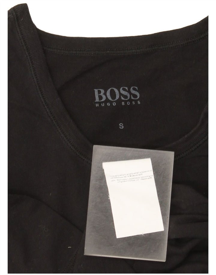 Hugo Boss Herren T-Shirt Top Small Schwarz Baumwolle