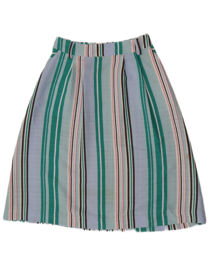Oasis A-Linien-Rock für Damen, UK 10, Größe S, W27, blau gestreift, Polyester