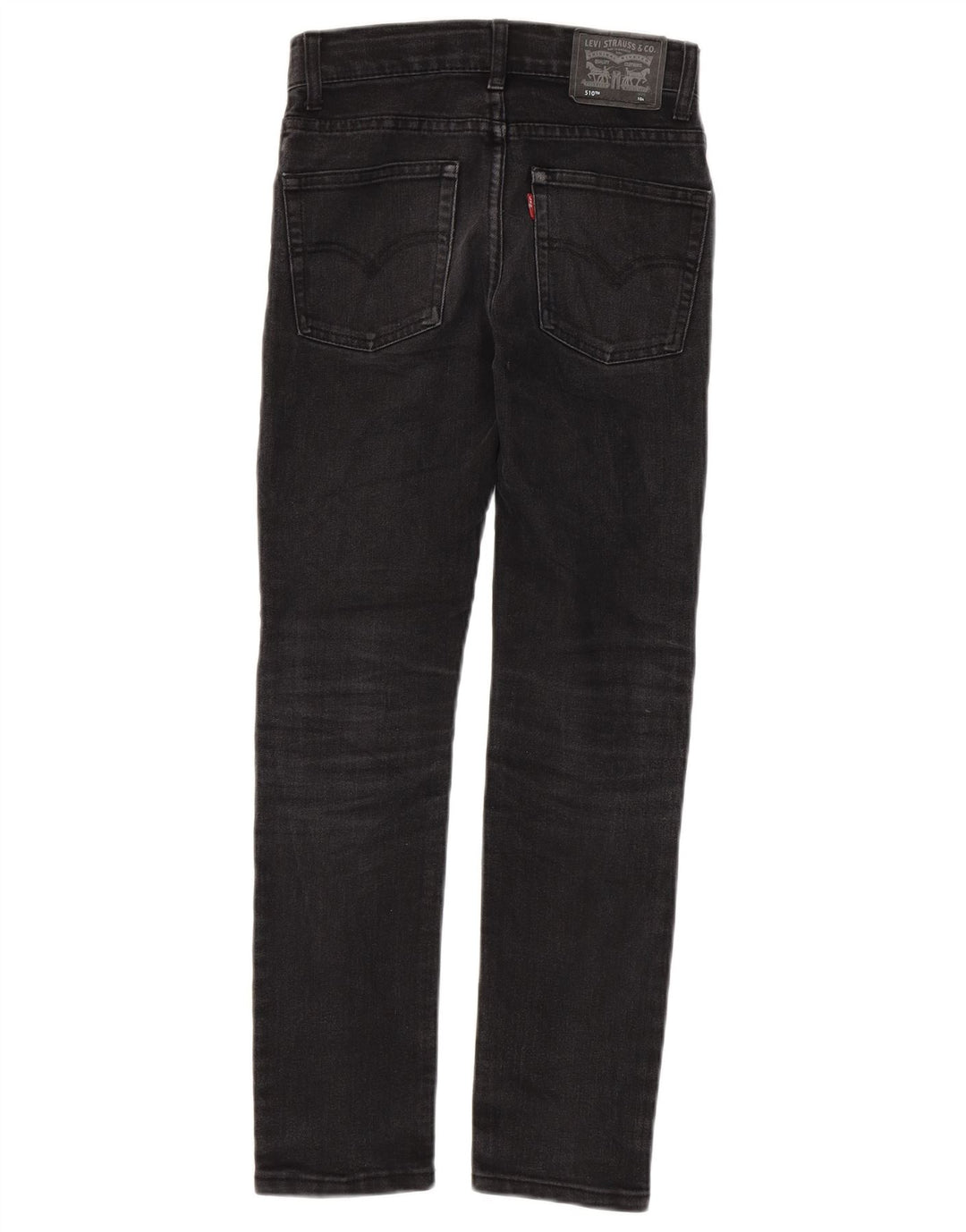 LEVI'S Jungen 510 Skinny Jeans 9–10 Jahre W26 L27 Schwarze Baumwolle