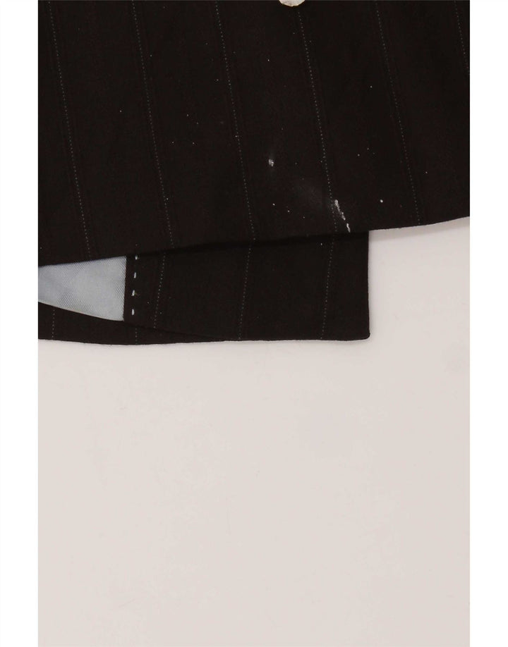Marks & Spencer Damenmantel UK 20 2XL Braunes Nadelstreifen-Polyester
