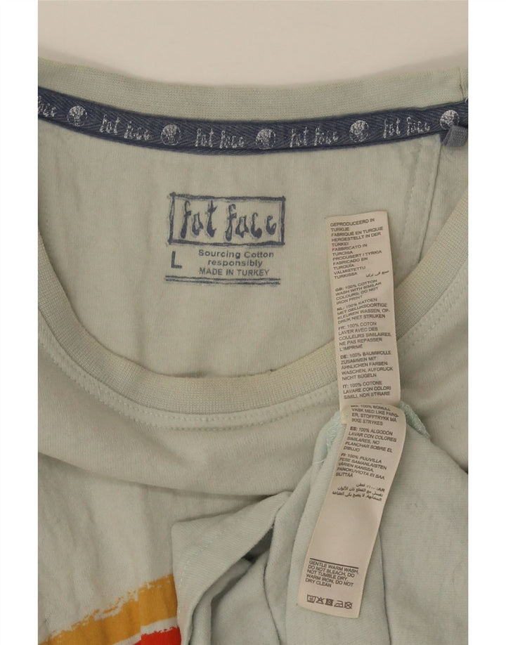 Fat Face Herren-T-Shirt mit Grafik, groß, blau gestreift, Baumwolle