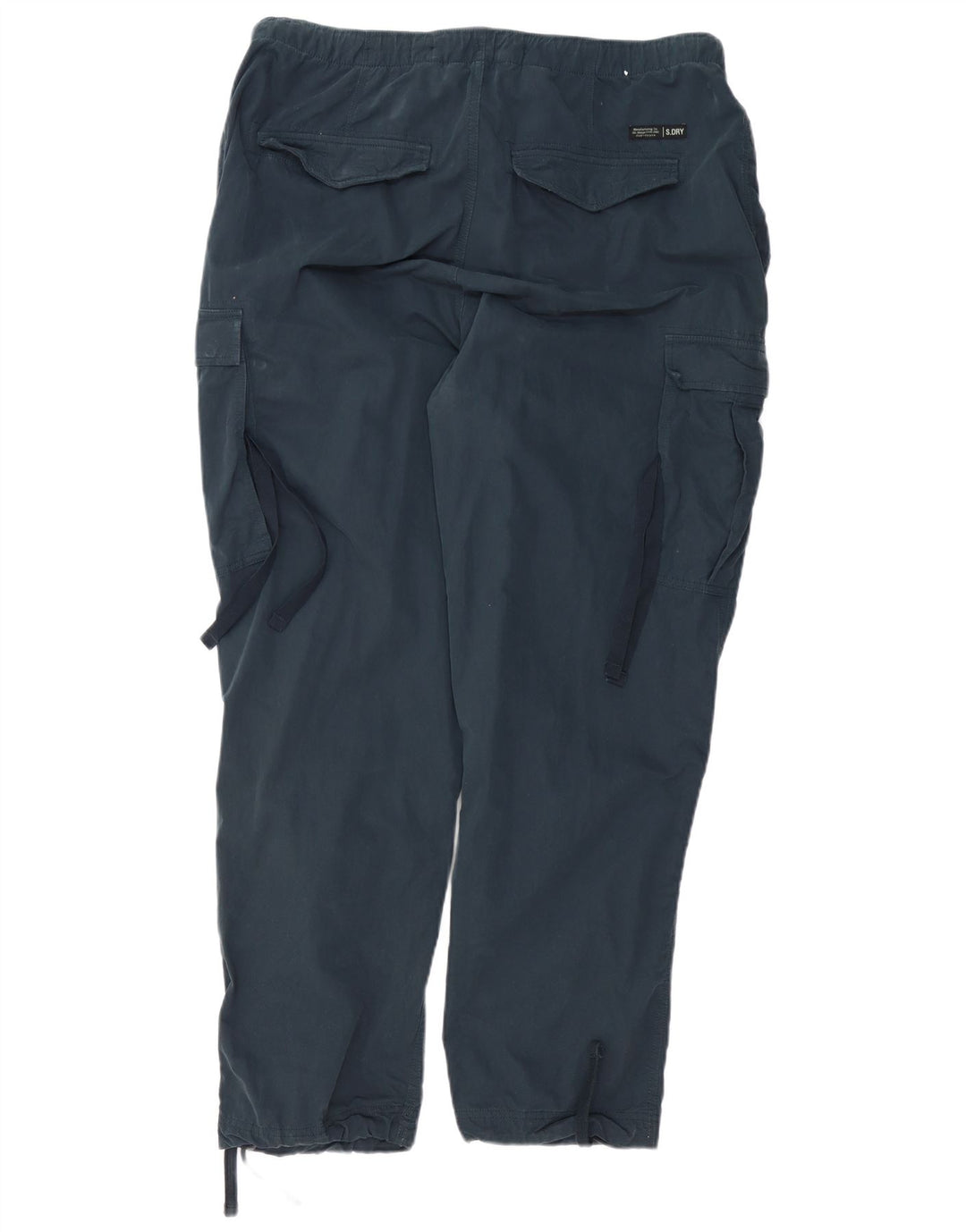 SUPERDRY Herren Tapered Cargohose W34 L32 Marineblaue Baumwolle