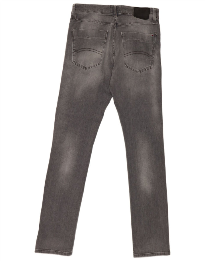 Tommy Hilfiger Herren Slim Jeans W33 L34 Graue Baumwolle