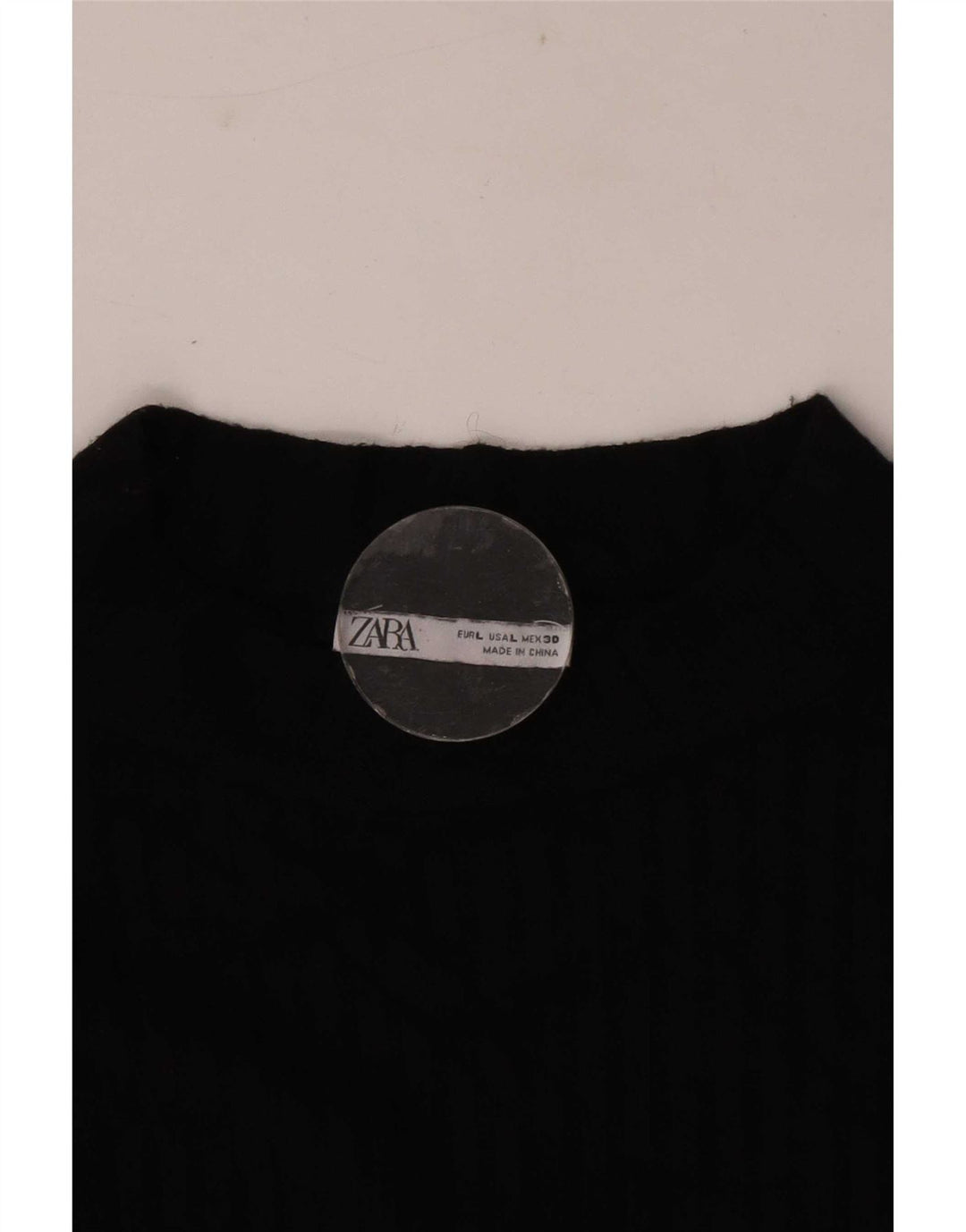 Zara Damen Top Langarm UK 14 Large Schwarz