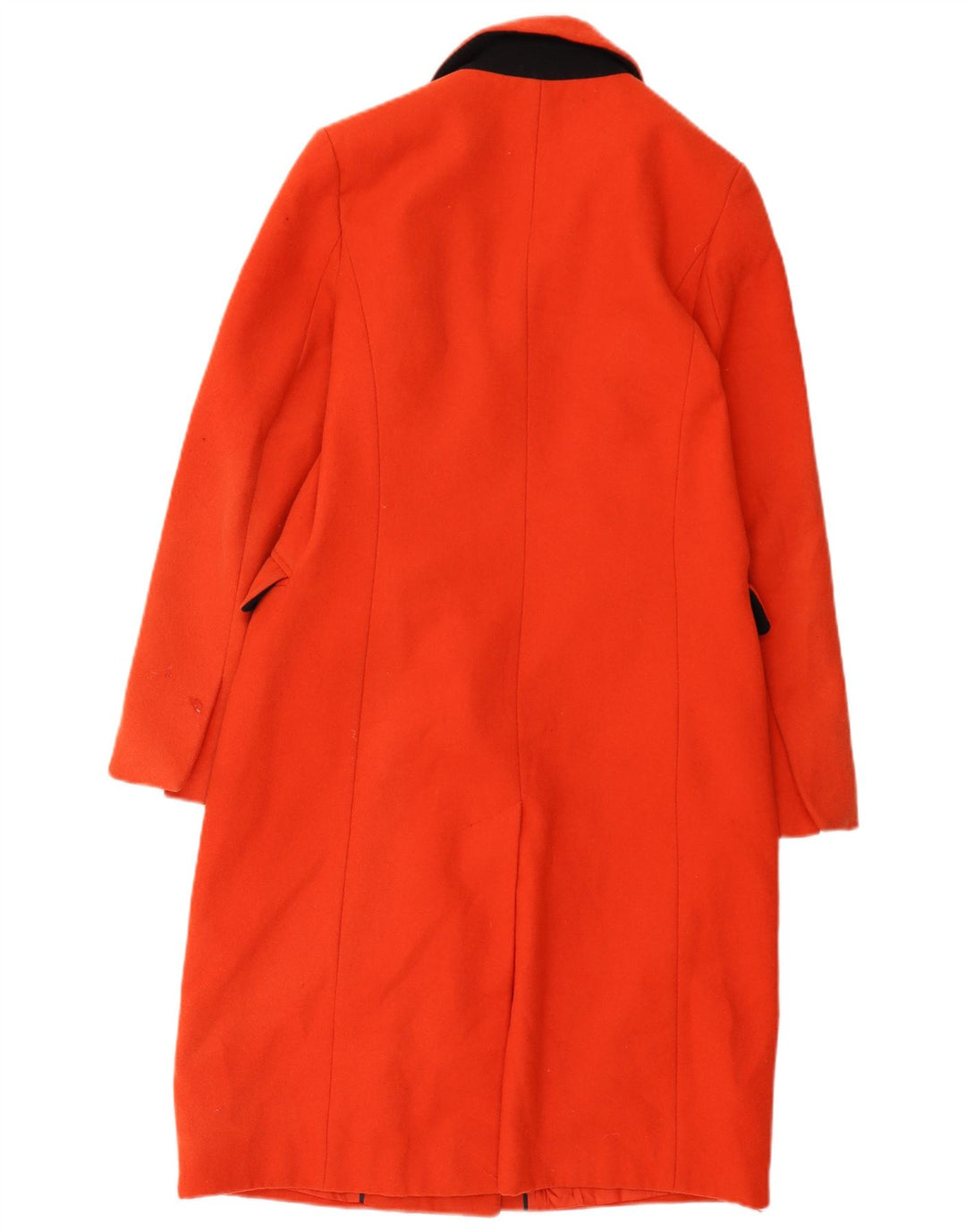 Topshop Damen Zweireihiger Mantel UK 10 Small Orange Wolle