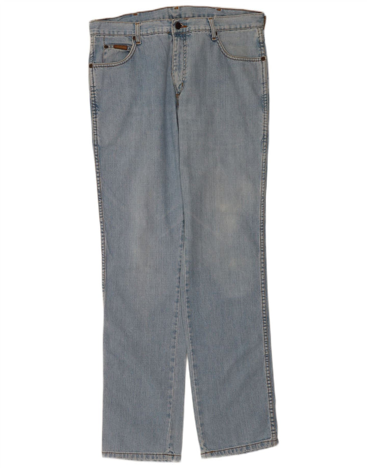 Wrangler Herren Texas Straight Jeans W36 L34 Blaue Baumwolle