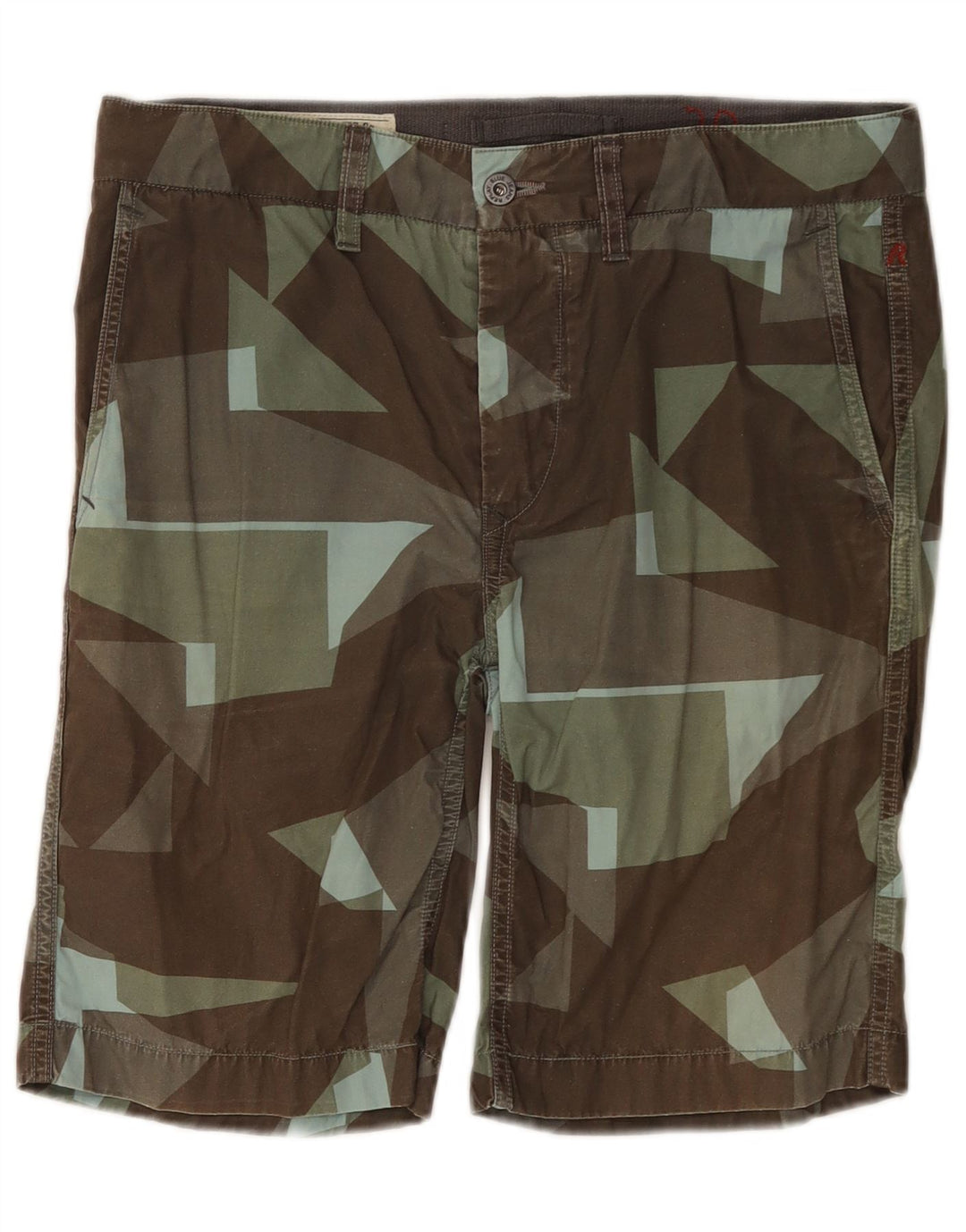 Replay Herren-Chinoshorts W30, mittelgroß, mehrfarbig, geometrisch, Baumwolle