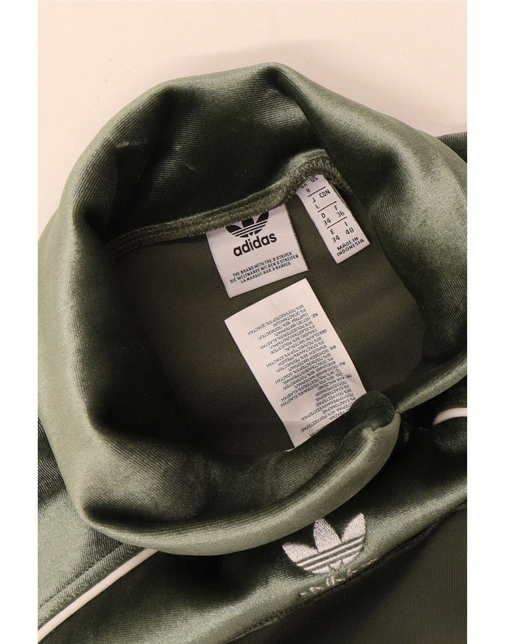 Adidas Damen-Oversize-Veloursoberteil mit 3/4-Ärmeln, Größe S, Grün, Polyester