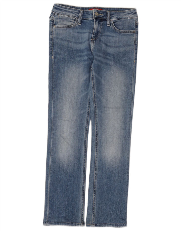 Guess Damen Straight Jeans W27 L28 Blaue Baumwolle