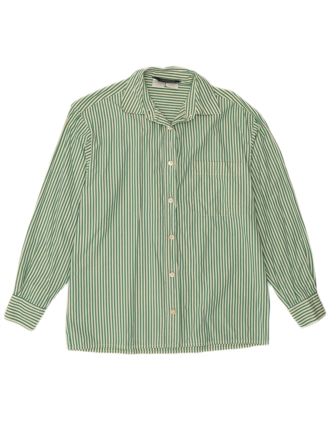 MAX MARA Womens Weekend Shirt UK 16 Große grüne Nadelstreifen