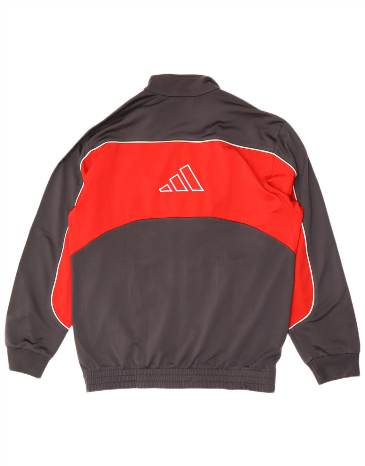 Adidas Herren-Trainingsanzug, UK, Größe 36/38, Größe S, Grau, Colourblock-Polyester