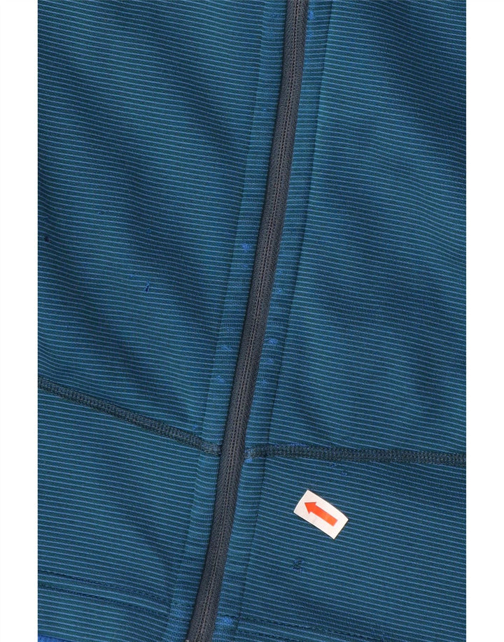 MONTANE Herren-Kapuzenpullover mit Reißverschluss, XL, blaues Nadelstreifen-Polyester