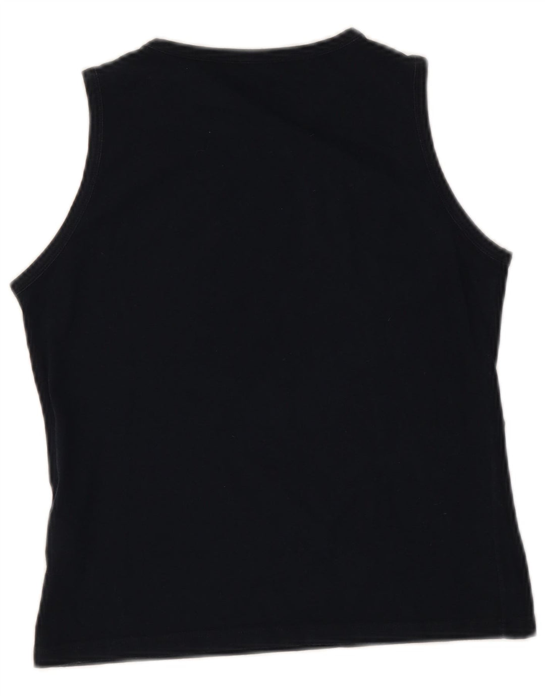 Fred Perry Damen Crop Vest Top UK 12 Mittelschwarze Baumwolle