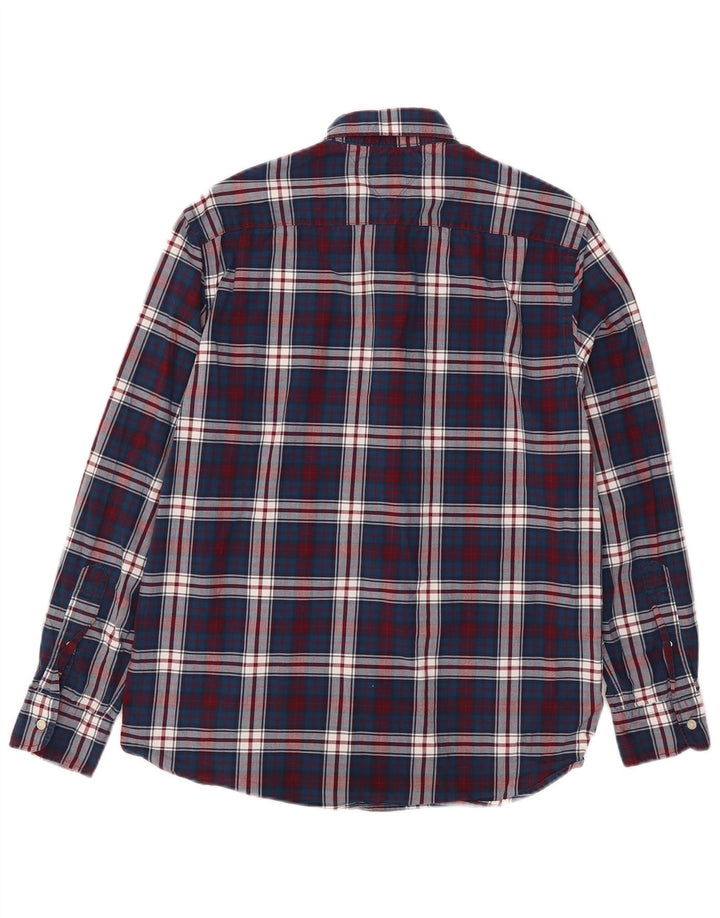 Tommy Hilfiger Herren Flex Regular Fit Hemd, groß, marineblau, kariert, Baumwolle