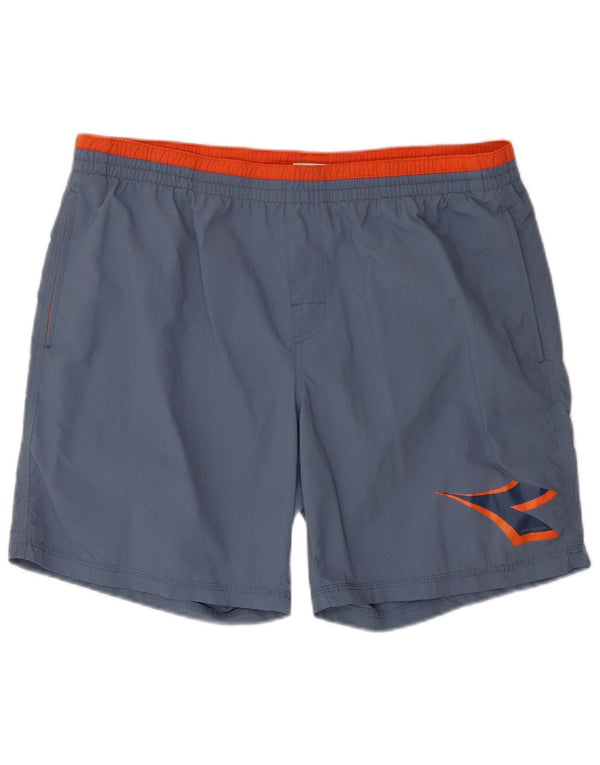 Diadora Herren-Badeshorts mit Grafik, 2XL, Marineblau, Colourblock-Polyamid