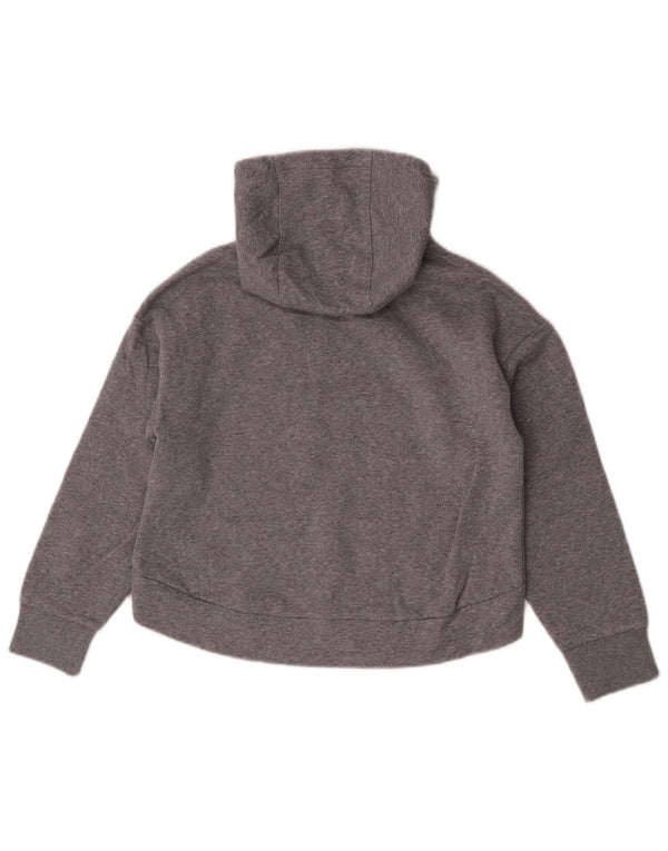 Nike Crop Graphic Hoodie-Pullover für Mädchen, 8–9 Jahre, Größe S, Grau, Baumwolle
