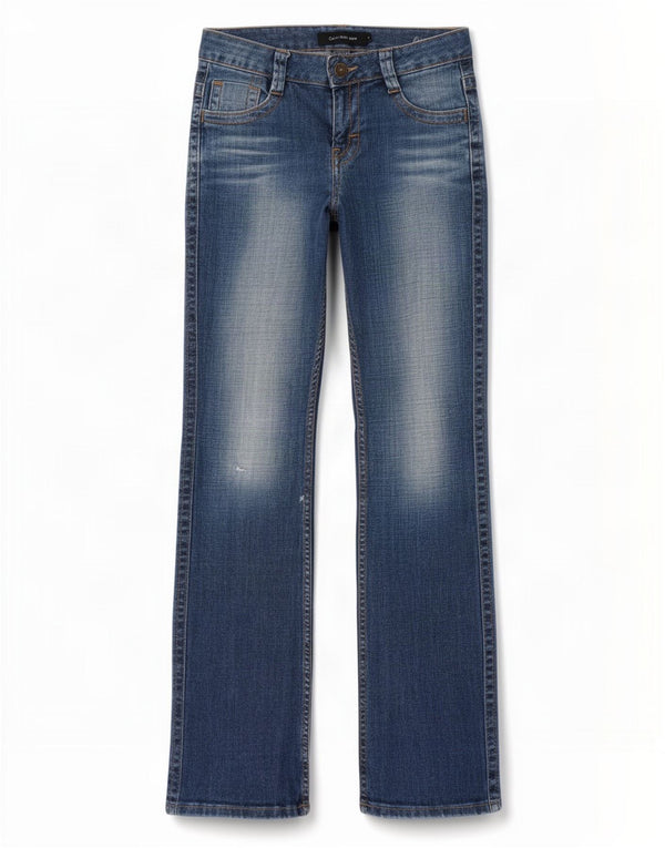 Calvin Klein Damen Bootcut Jeans US 4 Small W29 L31 Blaue Baumwolle