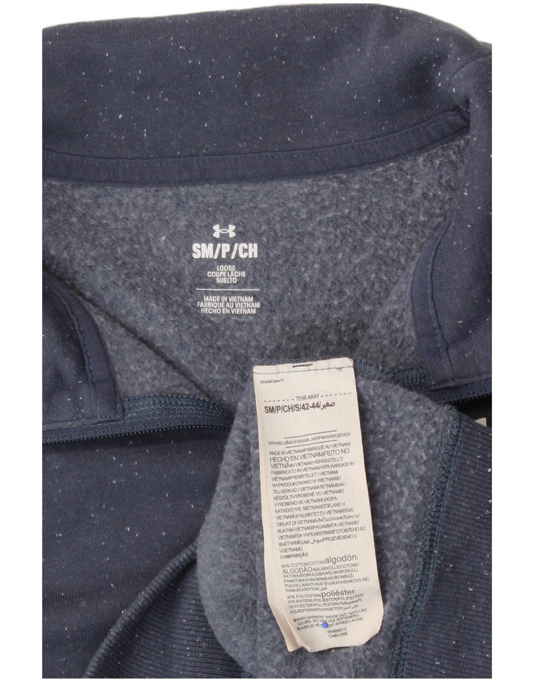 UNDER ARMOUR Womens Oversized Sweatshirt Jumper UK 10 Small Navy Blue
