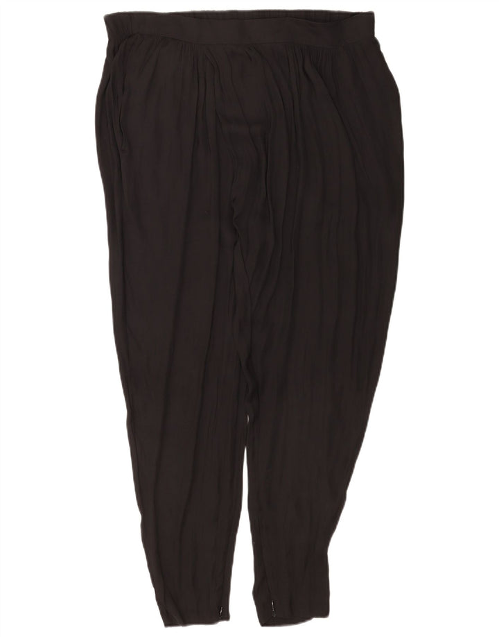 Benetton Damen Pegged Chino Hose UK 12 Medium W34 L26 Schwarz Polyester