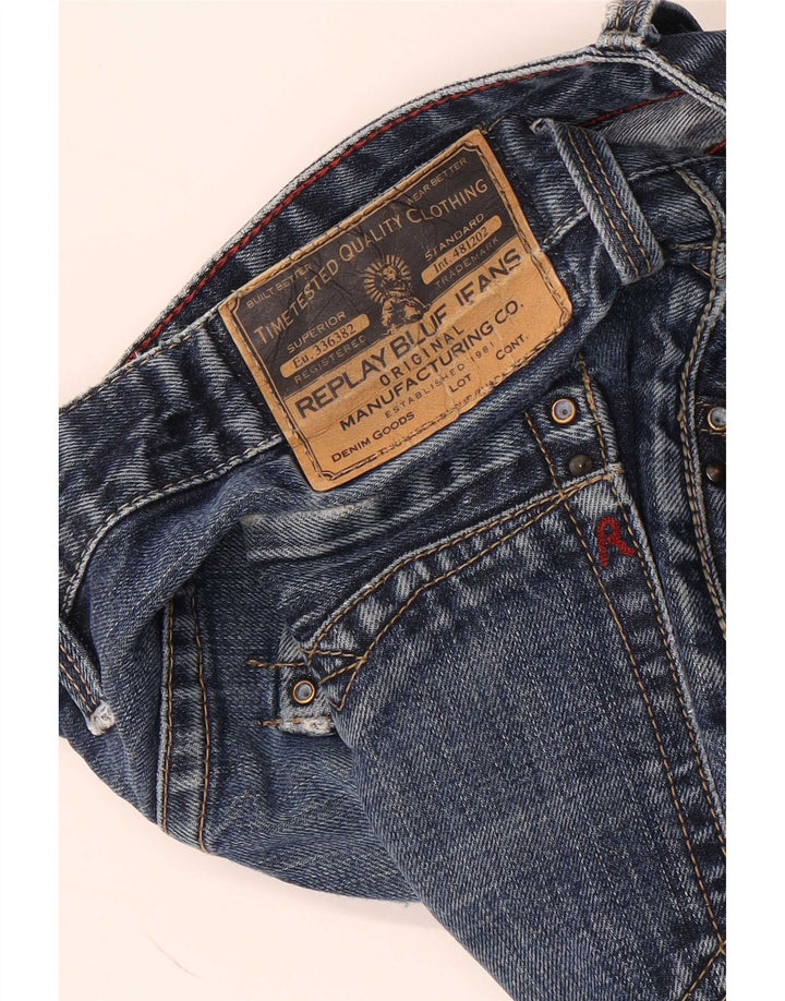 Replay Herren Billstrong Straight Jeans W38 L35 Blau