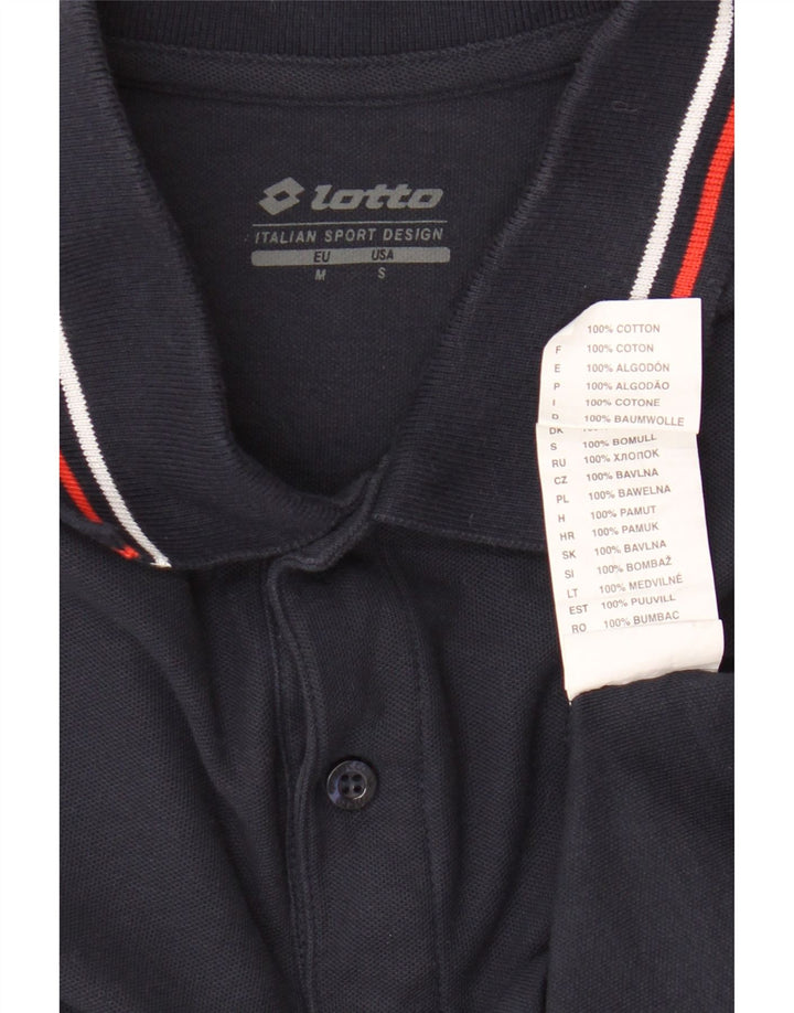 Lotto Herren-Poloshirt, mittelgroß, marineblau, Baumwolle