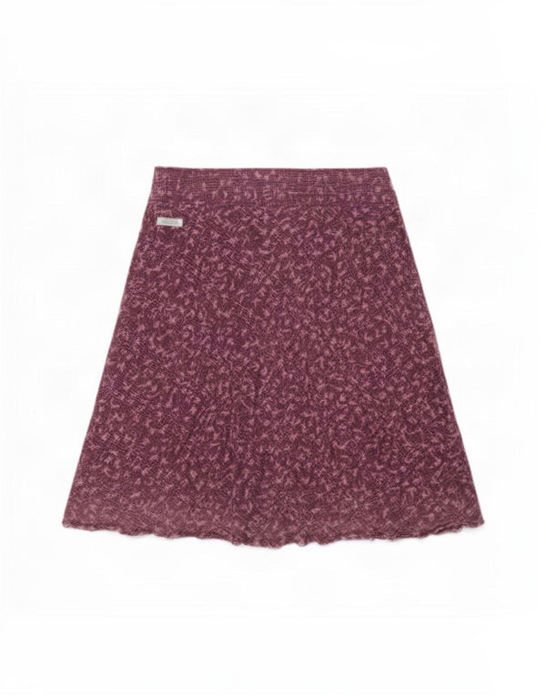 Marlboro Classics Damen A-Linienrock EU 42 Large W32 Lila karierte Wolle