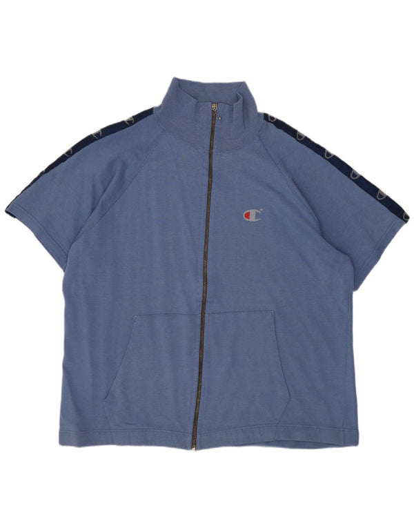 Champion Damen-Trainingsanzug-Oberteil mit übergroßer Grafik, UK 16, Größe L, Blau