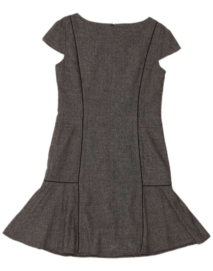 Next Damen Kleid mit tiefer Taille, UK 10, Größe S, Grau, Polyester