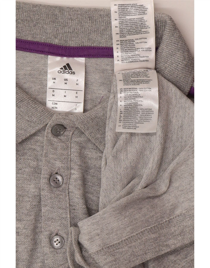 ADIDAS Herren Real Madrid Poloshirt mittelgraue Baumwolle
