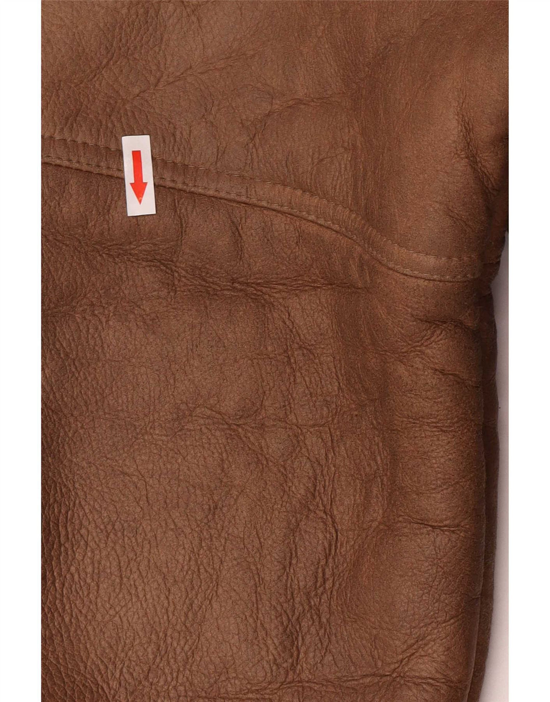 Coveri Herren-Mantel aus Lammfell mit Kapuze, EU 54, 2XL, braunes Leder