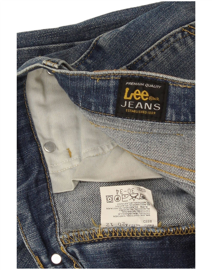 Lee Damen REED Bootcut Jeans W30 L34 Blaue Baumwolle