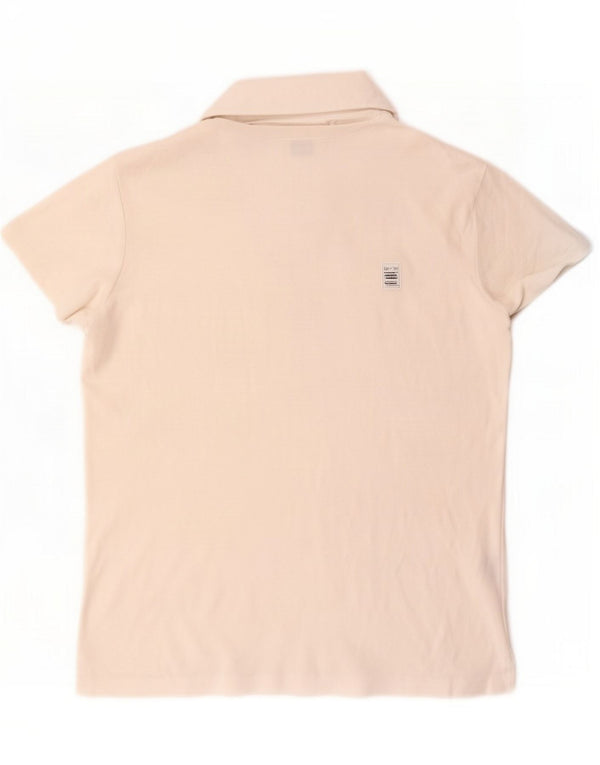 Ralph Lauren Damen Poloshirt UK 14 Große weiße Baumwolle