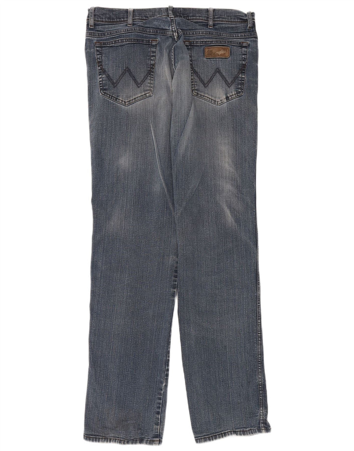 Wrangler Herren Texas Straight Jeans W36 L36 Blaue Baumwolle