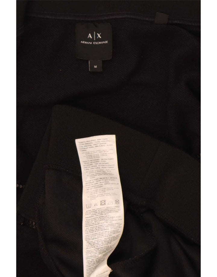 Armani Exchange Herren-Trainingsanzugoberteil mit Grafik, mittlere schwarze Baumwolle