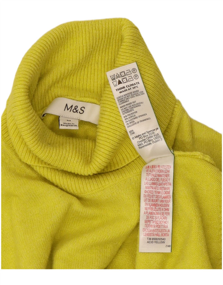 Marks & Spencer Damen-Pullover mit Rollkragen, Gr. 14, Mittelgelb