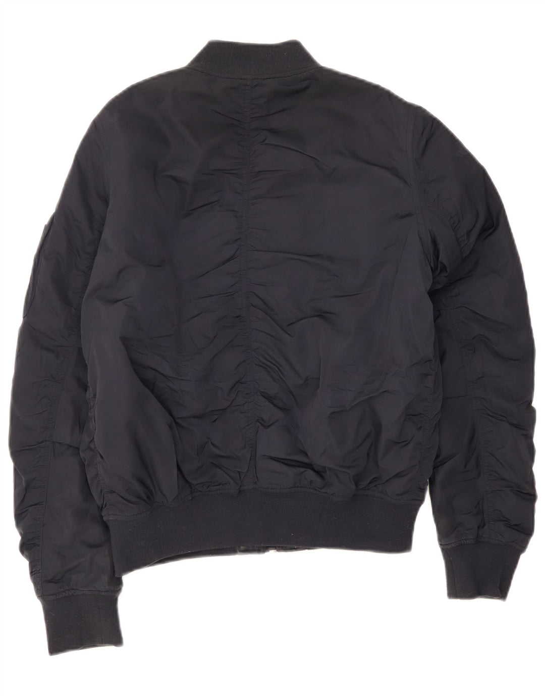 Topshop Damen Bomberjacke UK 12 Medium Marineblau Polyester