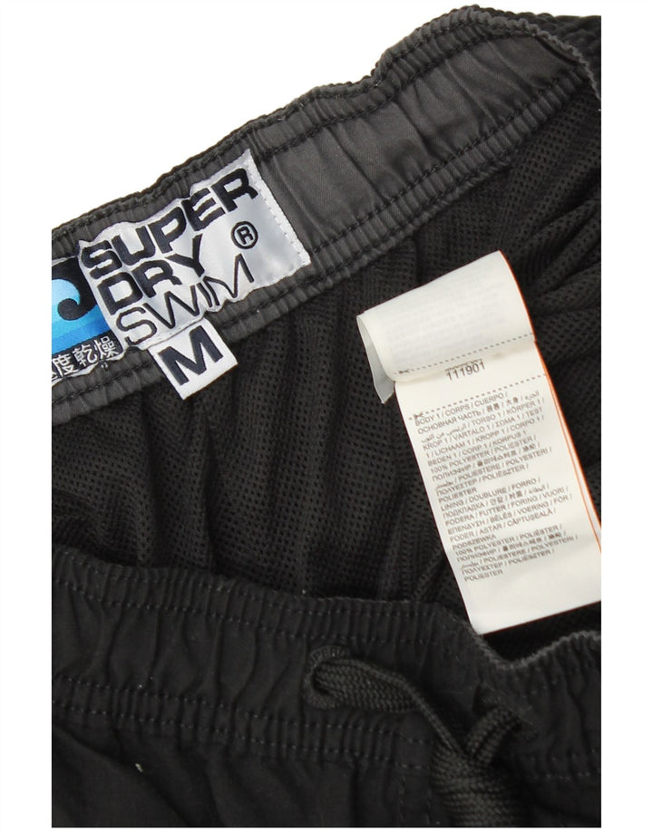 Superdry Herren-Badeshorts mit Grafik, Mittelschwarzes Polyester