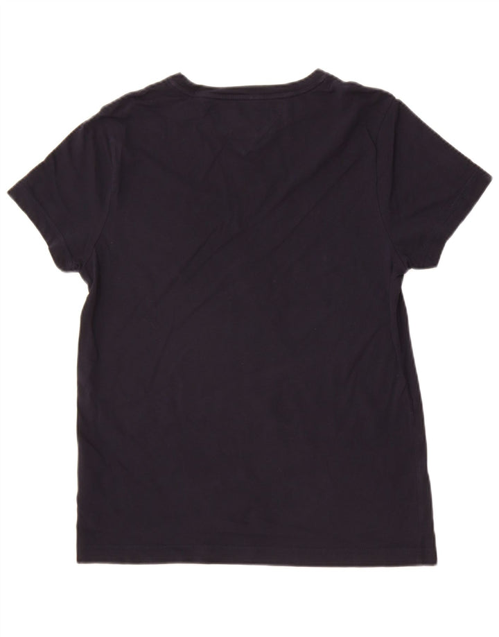 Tommy Hilfiger Herren-T-Shirt mit Grafik, Größe S, schwarze Baumwolle