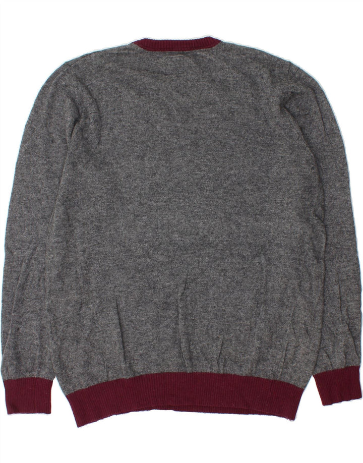 ANIMAL Mens Crew Neck Jumper Sweater 2XL Grey Wool Vintage Animal and Second-Hand Animal from Messina Hembry 